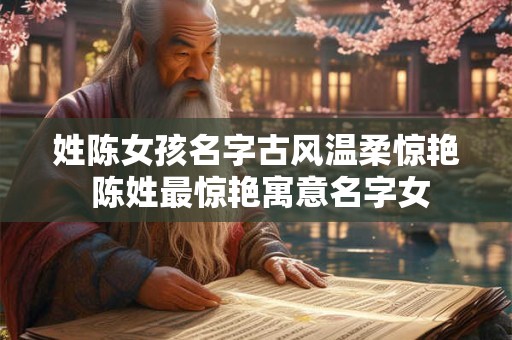 姓陈女孩名字古风温柔惊艳 陈姓最惊艳寓意名字女