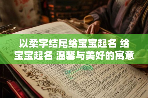 以柔字结尾给宝宝起名 给宝宝起名 温馨与美好的寓意碰撞