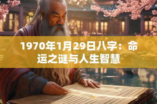 1970年1月29日八字：命运之谜与人生智慧