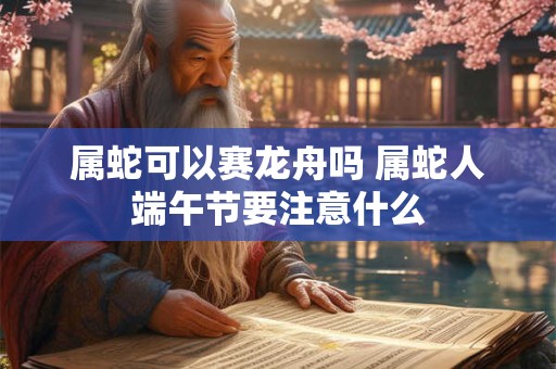 属蛇可以赛龙舟吗 属蛇人端午节要注意什么 属蛇可以赛龙舟吗 属蛇人端午节要注意什么