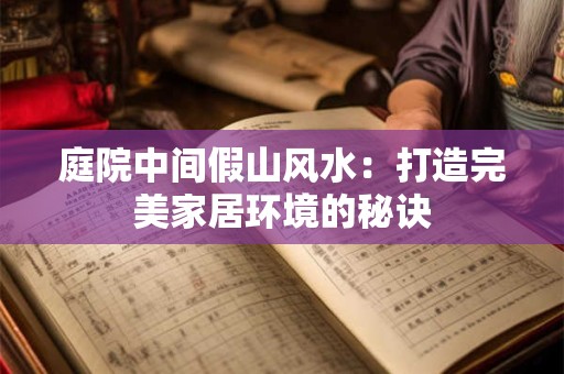 庭院中间假山风水：打造完美家居环境的秘诀