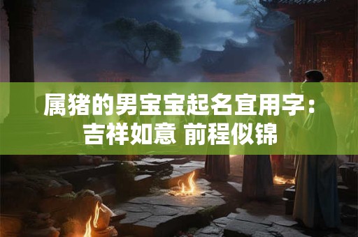 详细阅读:属猪的男宝宝起名宜用字:吉祥如意 前程似锦 属猪的男宝宝起名宜用字:吉祥如意 前程似锦