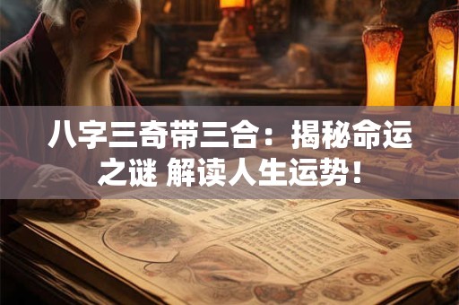八字三奇带三合：揭秘命运之谜 解读人生运势！