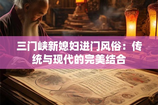 三门峡新媳妇进门风俗：传统与现代的完美结合