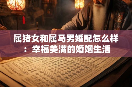 属猪女和属马男婚配怎么样：幸福美满的婚姻生活