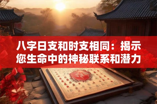 八字日支和时支相同：揭示您生命中的神秘联系和潜力
