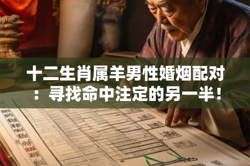 十二生肖属羊男性婚烟配对：寻找命中注定的另一半！