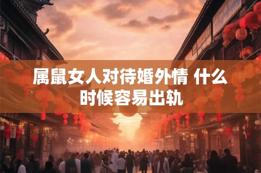 属鼠女人对待婚外情 什么时候容易出轨