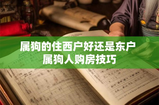 属狗的住西户好还是东户 属狗人购房技巧