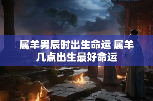 属羊男辰时出生命运 属羊几点出生最好命运