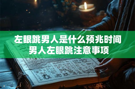 左眼跳男人是什么预兆时间 男人左眼跳注意事项