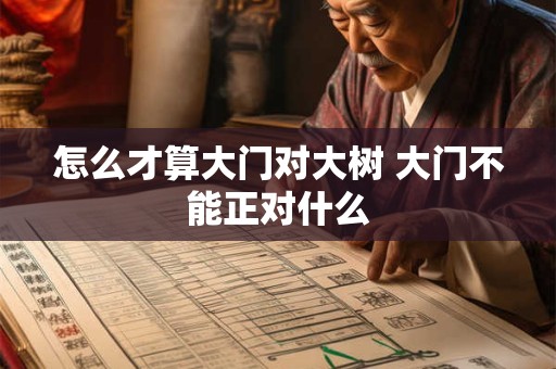 怎么才算大门对大树 大门不能正对什么
