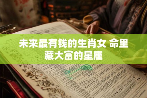未来最有钱的生肖女 命里藏大富的星座