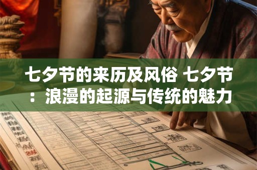 七夕节的来历及风俗 七夕节：浪漫的起源与传统的魅力