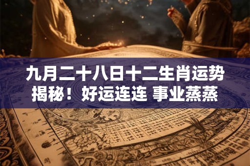 九月二十八日十二生肖运势揭秘！好运连连 事业蒸蒸日上！