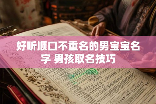 好听顺口不重名的男宝宝名字 男孩取名技巧