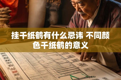 挂千纸鹤有什么忌讳 不同颜色千纸鹤的意义
