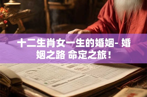 十二生肖女一生的婚姻- 婚姻之路 命定之旅！