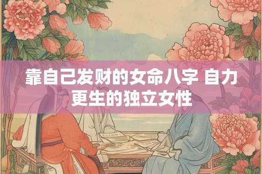 靠自己发财的女命八字 自力更生的独立女性