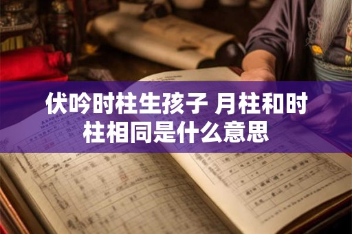 伏吟时柱生孩子 月柱和时柱相同是什么意思