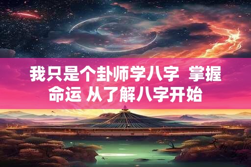 我只是个卦师学八字  掌握命运 从了解八字开始