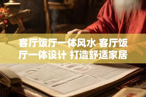 客厅饭厅一体风水 客厅饭厅一体设计 打造舒适家居生活！