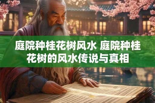 详细阅读:庭院种桂花树风水 庭院种桂花树的风水传说与真相 庭院种桂花树风水 庭院种桂花树的风水传说与真相