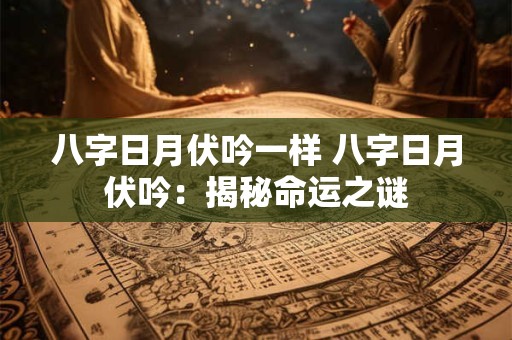 八字日月伏吟一样 八字日月伏吟：揭秘命运之谜