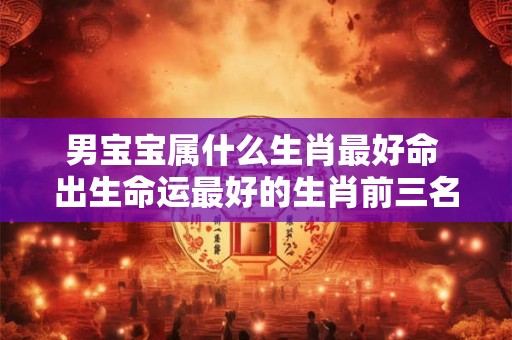 男宝宝属什么生肖最好命 出生命运最好的生肖前三名是