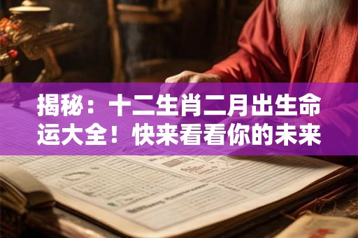 揭秘：十二生肖二月出生命运大全！快来看看你的未来！