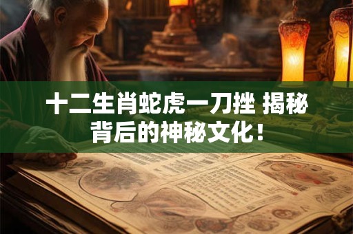 十二生肖蛇虎一刀挫 揭秘背后的神秘文化！
