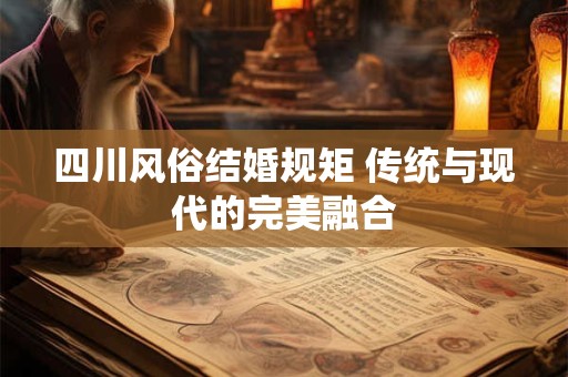 四川风俗结婚规矩 传统与现代的完美融合