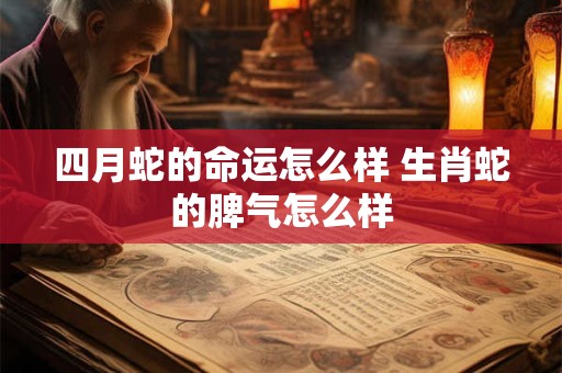 四月蛇的命运怎么样 生肖蛇的脾气怎么样