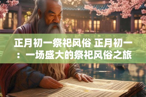 正月初一祭祀风俗 正月初一：一场盛大的祭祀风俗之旅