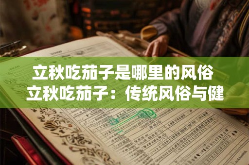 立秋吃茄子是哪里的风俗 立秋吃茄子：传统风俗与健康之选