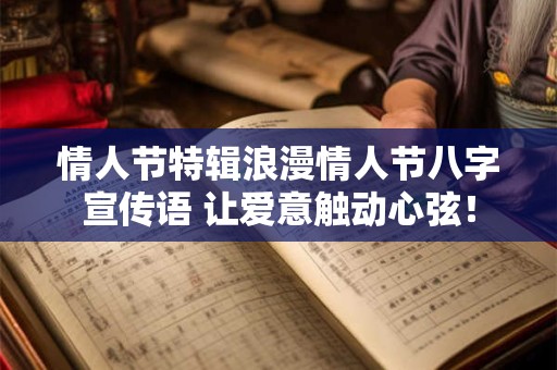 情人节特辑浪漫情人节八字宣传语 让爱意触动心弦！