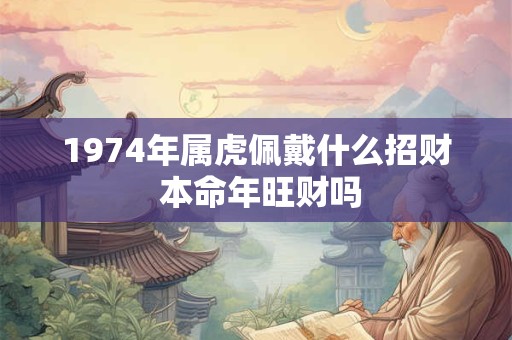 1974年属虎佩戴什么招财 本命年旺财吗