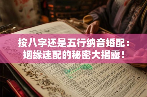 按八字还是五行纳音婚配：姻缘速配的秘密大揭露！