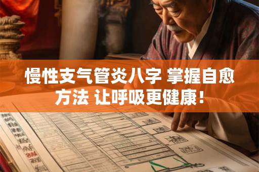 慢性支气管炎八字 掌握自愈方法 让呼吸更健康！