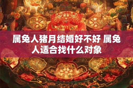 属兔人猪月结婚好不好 属兔人适合找什么对象