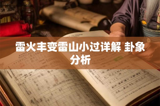 雷火丰变雷山小过详解 卦象分析