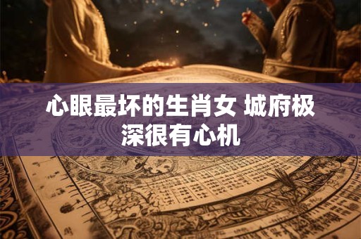 心眼最坏的生肖女 城府极深很有心机