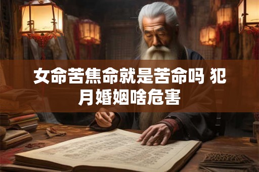 女命苦焦命就是苦命吗 犯月婚姻啥危害
