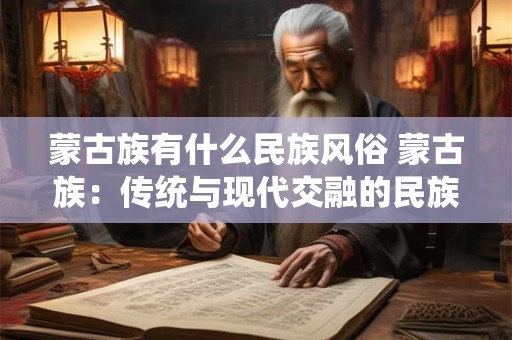 蒙古族有什么民族风俗 蒙古族：传统与现代交融的民族风俗