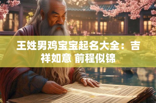 王姓男鸡宝宝起名大全：吉祥如意 前程似锦