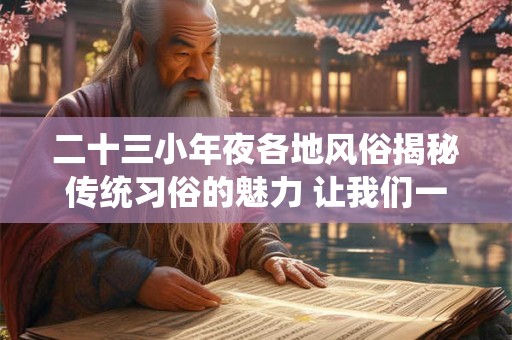 二十三小年夜各地风俗揭秘传统习俗的魅力 让我们一起感受！