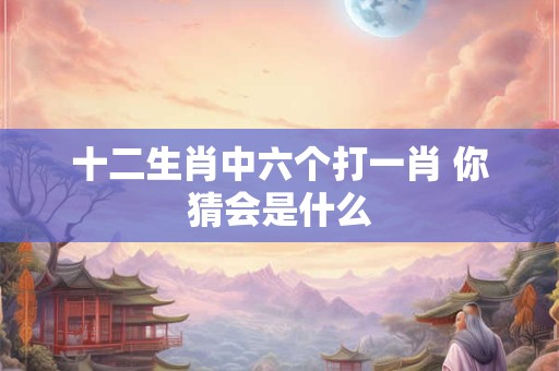 详细阅读:十二生肖中六个打一肖 你猜会是什么 十二生肖中六个打一肖 你猜会是什么