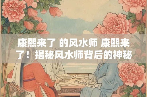康熙来了 的风水师 康熙来了！揭秘风水师背后的神秘力量