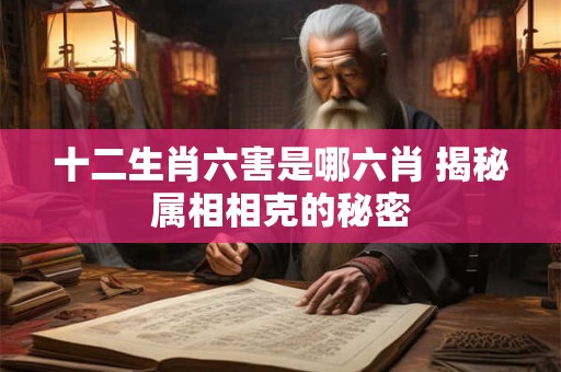 十二生肖六害是哪六肖 揭秘属相相克的秘密