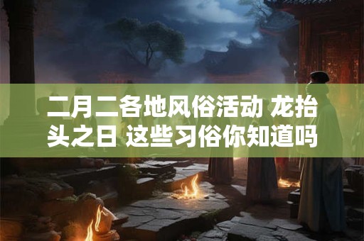二月二各地风俗活动 龙抬头之日 这些习俗你知道吗